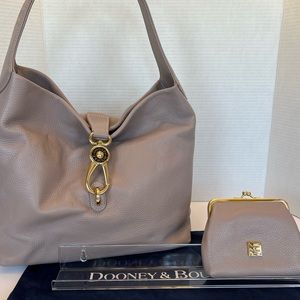 Dooney and Bourke Taupe color Hobo Satchel